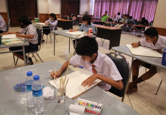 การแข่งขันวาดภาพด้วยสีน้ำ ระดับมัธยมศึกษาปีที่ 1-3