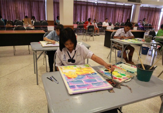 การแข่งขันวาดภาพด้วยสีน้ำ ระดับมัธยมศึกษาปีที่ 1-3