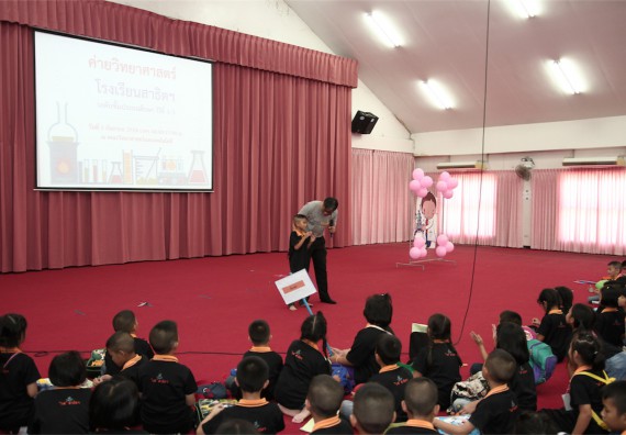 คณะวิทยาศาสตร์และเทคโนโลยี ได้จัดกิจกรรมค่ายวิทยาศาสตร์โรงเรียนสาธิตฯ ระดับชั้นประถมศึกษา ปีที่1-3