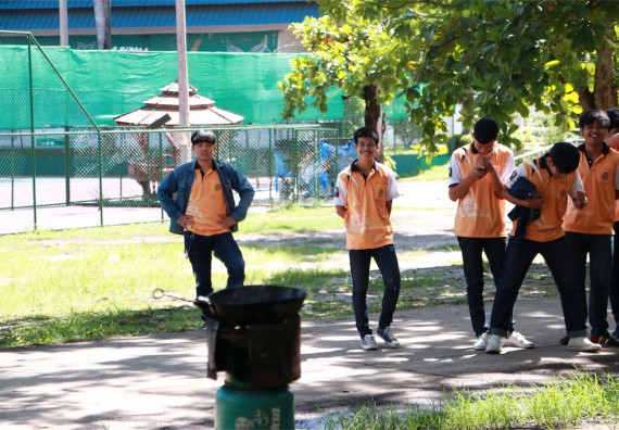 คณะวิทยาศาสตร์และเทคโนโลยี เข้าร่วมจัดกิจกรรมการเผชิญเหตุอัคคีภัยในสถานศึกษา