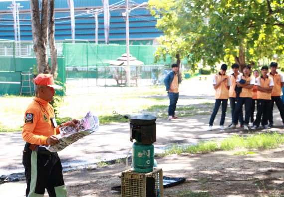 คณะวิทยาศาสตร์และเทคโนโลยี เข้าร่วมจัดกิจกรรมการเผชิญเหตุอัคคีภัยในสถานศึกษา