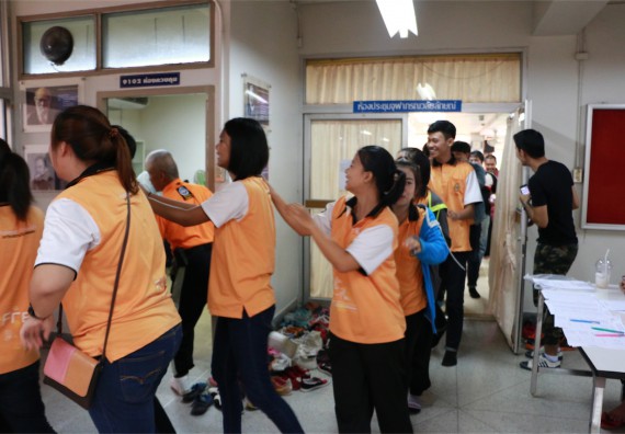 คณะวิทยาศาสตร์และเทคโนโลยี เข้าร่วมจัดกิจกรรมการเผชิญเหตุอัคคีภัยในสถานศึกษา