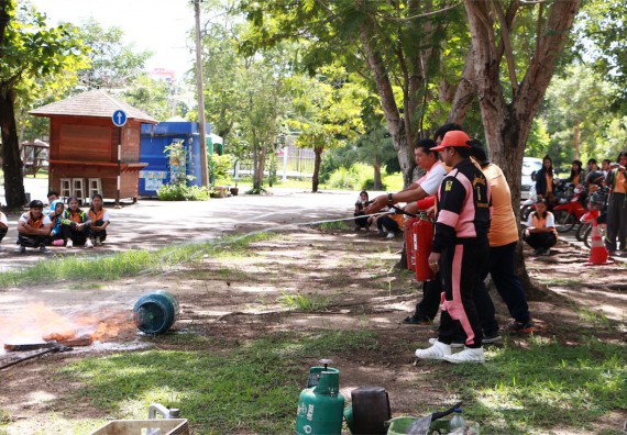 คณะวิทยาศาสตร์และเทคโนโลยี เข้าร่วมจัดกิจกรรมการเผชิญเหตุอัคคีภัยในสถานศึกษา