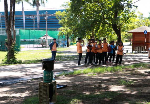 คณะวิทยาศาสตร์และเทคโนโลยี เข้าร่วมจัดกิจกรรมการเผชิญเหตุอัคคีภัยในสถานศึกษา