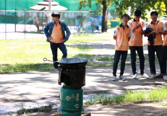 คณะวิทยาศาสตร์และเทคโนโลยี เข้าร่วมจัดกิจกรรมการเผชิญเหตุอัคคีภัยในสถานศึกษา