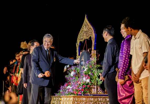 ภาพกิจกรรม คณะวิทยาศาสตร์และเทคโนโลยี เข้าร่วมพิธีเปิดการแสดงดนตรีและนาฎศิลป์นานาชาติ ครั้งที่ 7 