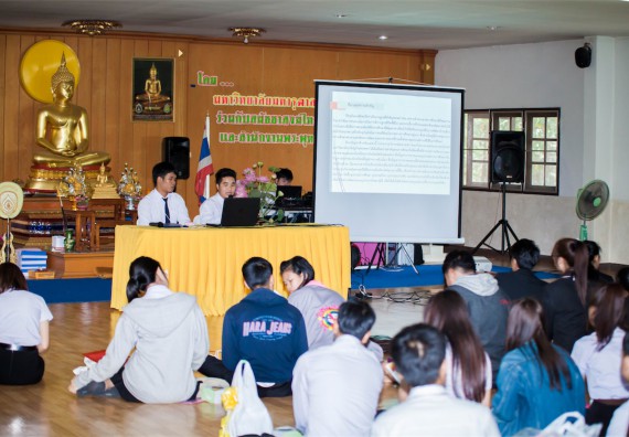 ภาพกิจกรรม โครงการอบรมเชิงปฏิบัติการค่ายอาสาบำเพ็ญประโยชน์ส่งเสริมสุขภาพ เสริมสร้างคุณธรรมจริยธรรมและบูรณาการเรียนรู้เพื่อทำนุบำรุงศิลปวัฒนธรรม ครั้งที่ 3