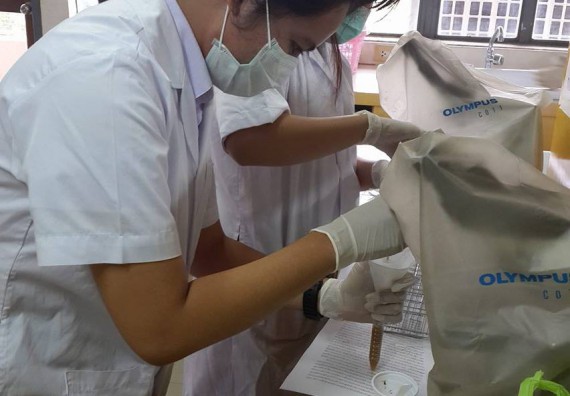 ภาพกิจกรรม โปรแกรมวิชาชีววิทยา จัดการอบรมเชิงปฏิบัติการตรวจหาไข่พยาธิ