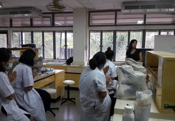 ภาพกิจกรรม โปรแกรมวิชาชีววิทยา จัดการอบรมเชิงปฏิบัติการตรวจหาไข่พยาธิ