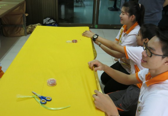 ภาพกิจกรรม โปรแกรมวิชาสาธารณสุขศาสตร์ จัดการอบรม เรื่อง เทคนิคการจับจีบผ้า