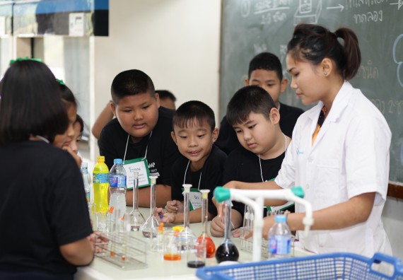 ภาพกิจกรรม คณะวิทยาศาสตร์และเทคโนโลยี จัดกิจกรรมค่ายวิทยาศาสตร์โรงเรียนเจริญสุขอุดมวิทยา