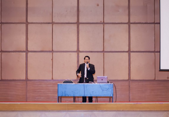 ภาพกิจกรรม นักศึกษาคณะวิทยาศาสตร์และเทคโนโลยี เข้าร่วมโครงการฝึกอบรมการประกันคุณภาพการศึกษา โดยกระบวนการจัดการความรู้ QA.KM