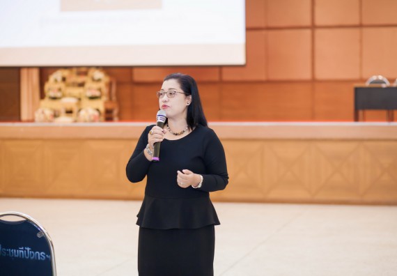 ภาพกิจกรรม นักศึกษาคณะวิทยาศาสตร์และเทคโนโลยี เข้าร่วมโครงการฝึกอบรมการประกันคุณภาพการศึกษา โดยกระบวนการจัดการความรู้ QA.KM