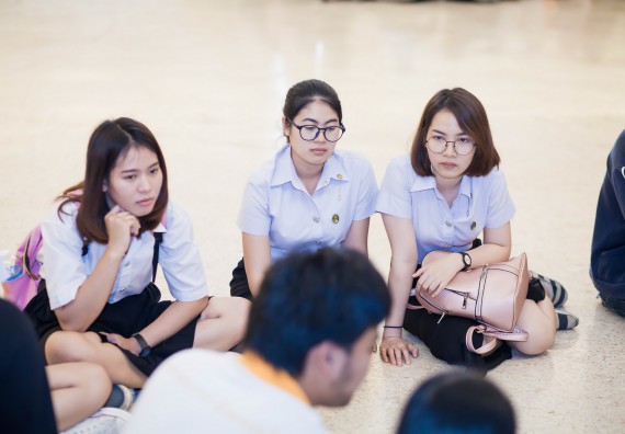 ภาพกิจกรรม นักศึกษาคณะวิทยาศาสตร์และเทคโนโลยี เข้าร่วมโครงการฝึกอบรมการประกันคุณภาพการศึกษา โดยกระบวนการจัดการความรู้ QA.KM