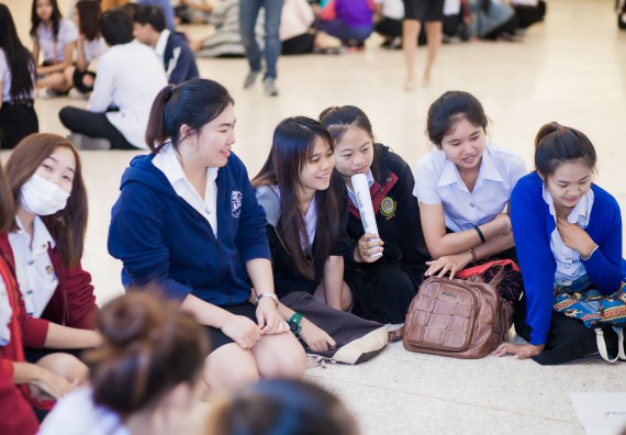 ภาพกิจกรรม นักศึกษาคณะวิทยาศาสตร์และเทคโนโลยี เข้าร่วมโครงการฝึกอบรมการประกันคุณภาพการศึกษา โดยกระบวนการจัดการความรู้ QA.KM