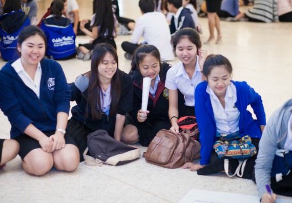 ภาพกิจกรรม นักศึกษาคณะวิทยาศาสตร์และเทคโนโลยี เข้าร่วมโครงการฝึกอบรมการประกันคุณภาพการศึกษา โดยกระบวนการจัดการความรู้ QA.KM