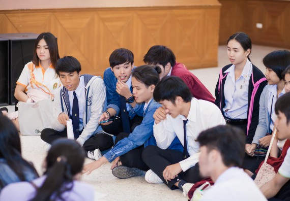 ภาพกิจกรรม นักศึกษาคณะวิทยาศาสตร์และเทคโนโลยี เข้าร่วมโครงการฝึกอบรมการประกันคุณภาพการศึกษา โดยกระบวนการจัดการความรู้ QA.KM