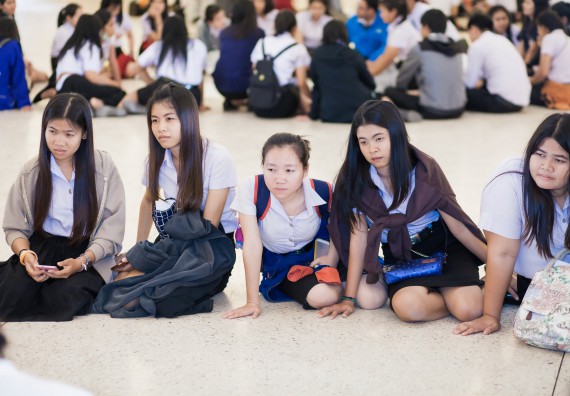 ภาพกิจกรรม นักศึกษาคณะวิทยาศาสตร์และเทคโนโลยี เข้าร่วมโครงการฝึกอบรมการประกันคุณภาพการศึกษา โดยกระบวนการจัดการความรู้ QA.KM