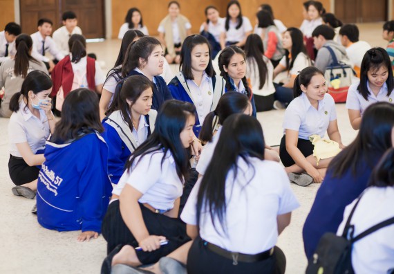 ภาพกิจกรรม นักศึกษาคณะวิทยาศาสตร์และเทคโนโลยี เข้าร่วมโครงการฝึกอบรมการประกันคุณภาพการศึกษา โดยกระบวนการจัดการความรู้ QA.KM