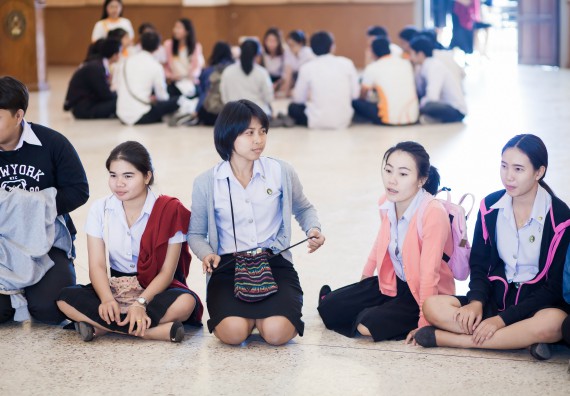 ภาพกิจกรรม นักศึกษาคณะวิทยาศาสตร์และเทคโนโลยี เข้าร่วมโครงการฝึกอบรมการประกันคุณภาพการศึกษา โดยกระบวนการจัดการความรู้ QA.KM