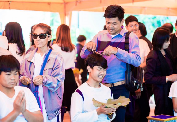 ภาพกิจกรรม คณะวิทยาศาสตร์และเทคโนโลยี เข้าร่วมพิธีบรรพชาอุปสมบท 30 รูป ถวายเป็นพระราชกุศลแด่พระบาทสมเด็จพระปรมินทรมหาภูมิพลอดุลยเดช