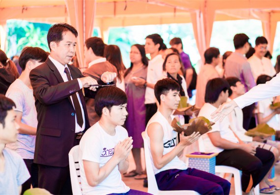 ภาพกิจกรรม คณะวิทยาศาสตร์และเทคโนโลยี เข้าร่วมพิธีบรรพชาอุปสมบท 30 รูป ถวายเป็นพระราชกุศลแด่พระบาทสมเด็จพระปรมินทรมหาภูมิพลอดุลยเดช