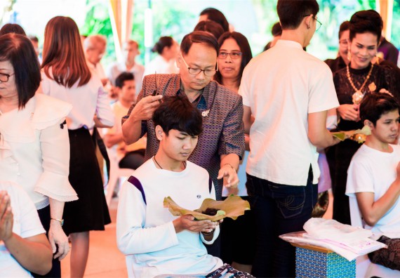 ภาพกิจกรรม คณะวิทยาศาสตร์และเทคโนโลยี เข้าร่วมพิธีบรรพชาอุปสมบท 30 รูป ถวายเป็นพระราชกุศลแด่พระบาทสมเด็จพระปรมินทรมหาภูมิพลอดุลยเดช