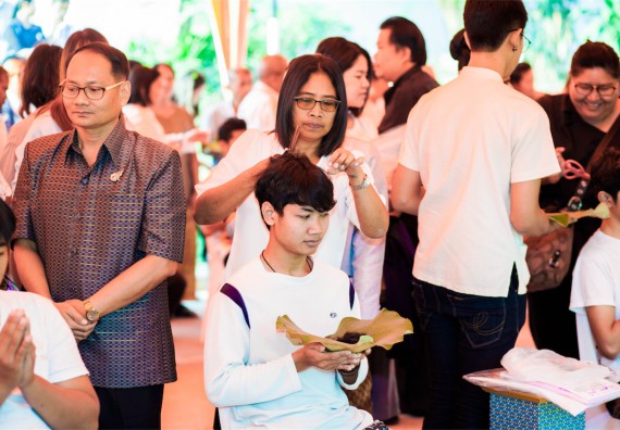 ภาพกิจกรรม คณะวิทยาศาสตร์และเทคโนโลยี เข้าร่วมพิธีบรรพชาอุปสมบท 30 รูป ถวายเป็นพระราชกุศลแด่พระบาทสมเด็จพระปรมินทรมหาภูมิพลอดุลยเดช