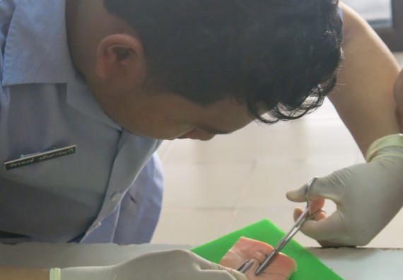 ภาพกิจกรรม โปรแกรมวิชาสาธารณสุขศาสตร์ จัดการอบรม  เรื่อง การเย็บแผล การตัดไหม