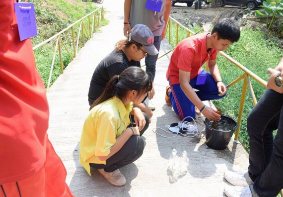 ภาพกิจกรรม โปรแกรมวิชาวิทยาศาสตร์สิ่งแวดล้อม จัดโครงการเยาวชนรักษ์สิ่งแวดล้อม กิจกรรมอบรมเชิงปฏิบัติการ คุณภาพน้ำและระบบนิเวศสิ่งแวดล้อม