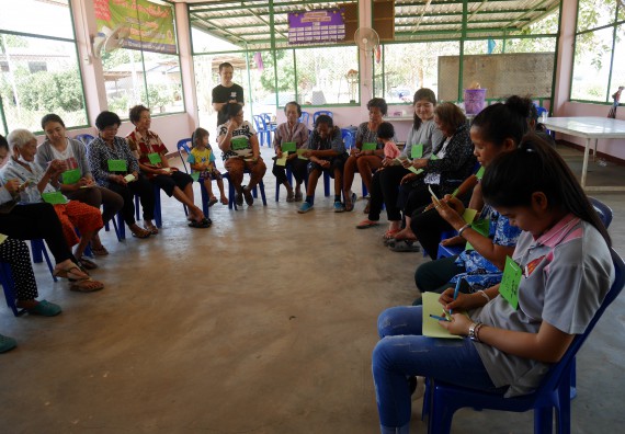 ภาพกิจกรรม ศูนย์บริการทางการแพทย์แผนไทยและการแพทย์ทางเลือก จัดอบรม เรื่องการปรับสมดุลร่างกาย