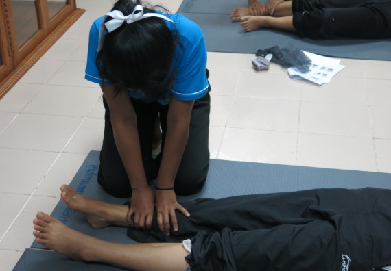 ภาพกิจกรรม โปรแกรมวิชาสาธารณสุขศาสตร์ จัดการอบรม เรื่อง การนวดตัวเพื่อสุขภาพ