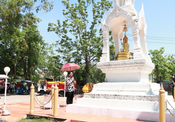 ภาพกิจกรรม คณะวิทยาศาสตร์และเทคโนโลยี เข้าร่วมกิจกรรมทำบุญปีใหม่ไทย