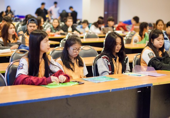 นักศึกษาคณะวิทยาศาสตร์และเทคโนโลยี เข้าร่วม อบรมโครงการพัฒนาศักยภาพผู้นำประจำปีการศึกษา 2560