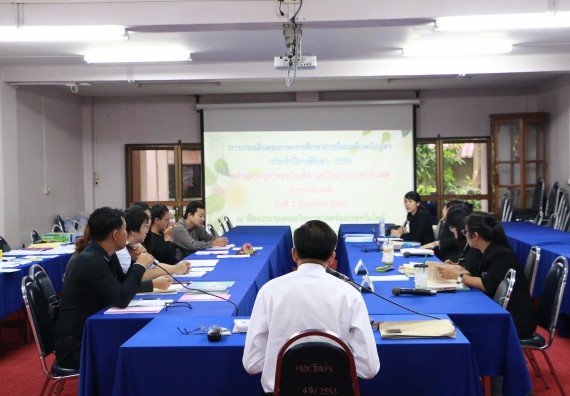 ภาพกิจกรรม โปรแกรมวิชาเคมี จัดการประเมินหลักสูตรเคมี(วท.บ.)และเคมี(คบ.)