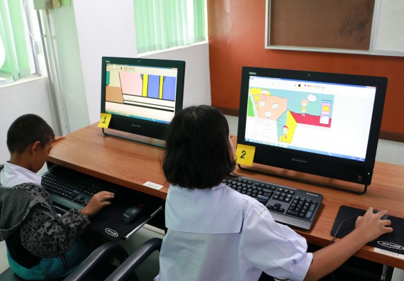 ภาพกิจกรรม วาดภาพด้วยโปรแกรม Paint ระดับประถมศึกษาตอนปลาย