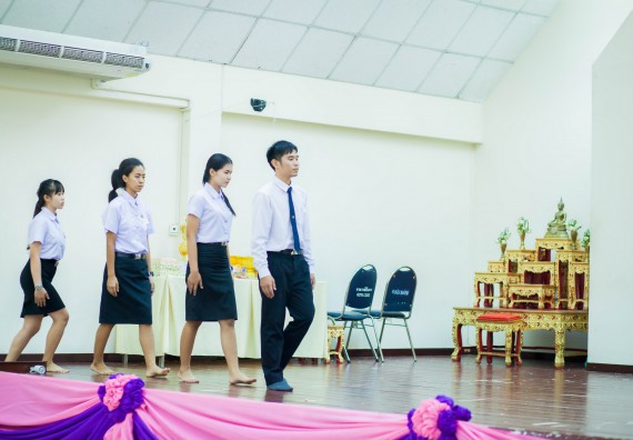 ภาพกิจกรรม คณะวิทยาศาสตร์และเทคโนโลยี เข้าร่วมโครงการประกวดมารยาทไทย ประจำปี 2560