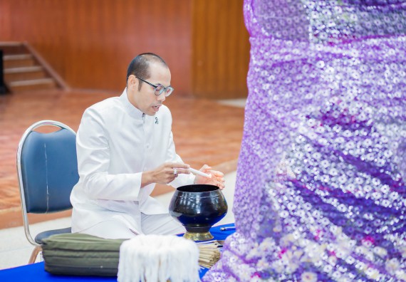 ภาพกิจกรรม คณะวิทยาศาสตร์และเทคโนโลยี จัดกิจกรรมบายศรีสู่ขวัญคณะวิทยาศาสตร์และเทคโนโลยี