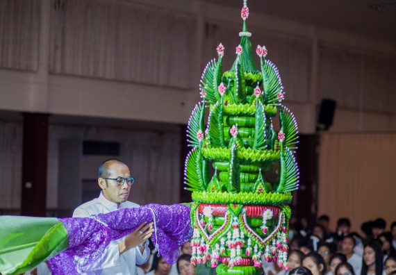 ภาพกิจกรรม คณะวิทยาศาสตร์และเทคโนโลยี จัดกิจกรรมบายศรีสู่ขวัญคณะวิทยาศาสตร์และเทคโนโลยี