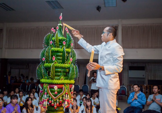 ภาพกิจกรรม คณะวิทยาศาสตร์และเทคโนโลยี จัดกิจกรรมบายศรีสู่ขวัญคณะวิทยาศาสตร์และเทคโนโลยี