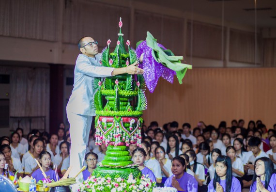 ภาพกิจกรรม คณะวิทยาศาสตร์และเทคโนโลยี จัดกิจกรรมบายศรีสู่ขวัญคณะวิทยาศาสตร์และเทคโนโลยี