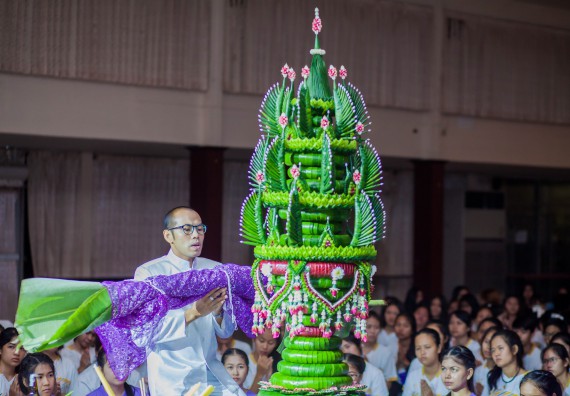 ภาพกิจกรรม คณะวิทยาศาสตร์และเทคโนโลยี จัดกิจกรรมบายศรีสู่ขวัญคณะวิทยาศาสตร์และเทคโนโลยี