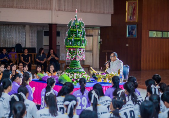 ภาพกิจกรรม คณะวิทยาศาสตร์และเทคโนโลยี จัดกิจกรรมบายศรีสู่ขวัญคณะวิทยาศาสตร์และเทคโนโลยี