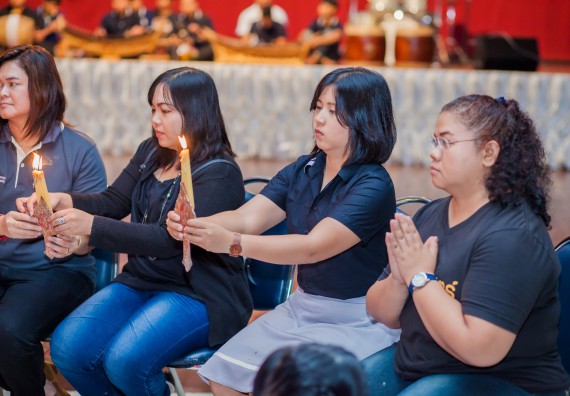 ภาพกิจกรรม คณะวิทยาศาสตร์และเทคโนโลยี จัดกิจกรรมบายศรีสู่ขวัญคณะวิทยาศาสตร์และเทคโนโลยี