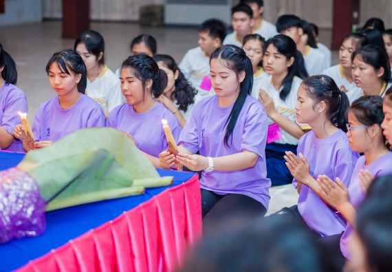 ภาพกิจกรรม คณะวิทยาศาสตร์และเทคโนโลยี จัดกิจกรรมบายศรีสู่ขวัญคณะวิทยาศาสตร์และเทคโนโลยี