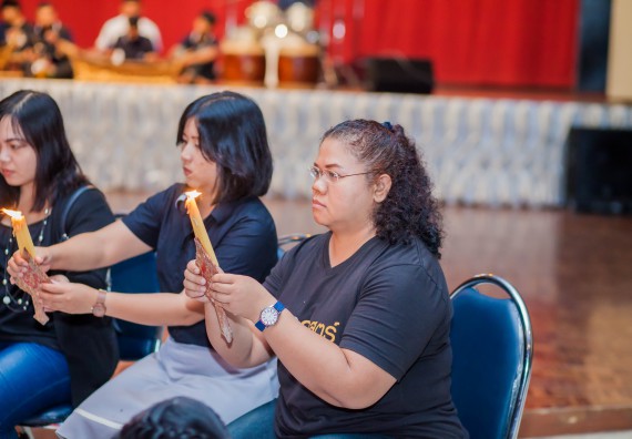 ภาพกิจกรรม คณะวิทยาศาสตร์และเทคโนโลยี จัดกิจกรรมบายศรีสู่ขวัญคณะวิทยาศาสตร์และเทคโนโลยี