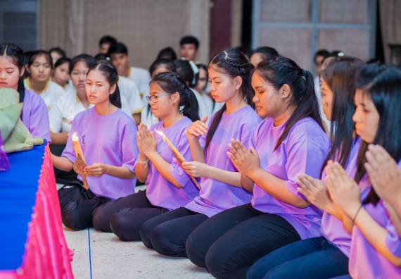 ภาพกิจกรรม คณะวิทยาศาสตร์และเทคโนโลยี จัดกิจกรรมบายศรีสู่ขวัญคณะวิทยาศาสตร์และเทคโนโลยี