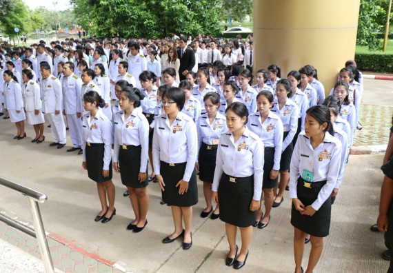 ภาพกิจกรรม คณะวิทยาศาสตร์และเทคโนโลยี เข้าร่วมพิธีเฉลิมพระเกียรติสมเด็จพระนางเจ้าสิริกิติ์