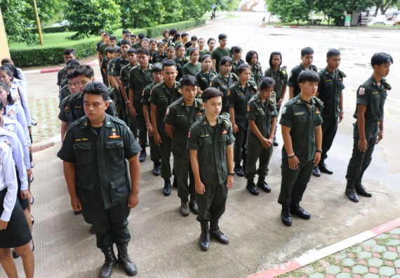 ภาพกิจกรรม คณะวิทยาศาสตร์และเทคโนโลยี เข้าร่วมพิธีเฉลิมพระเกียรติสมเด็จพระนางเจ้าสิริกิติ์