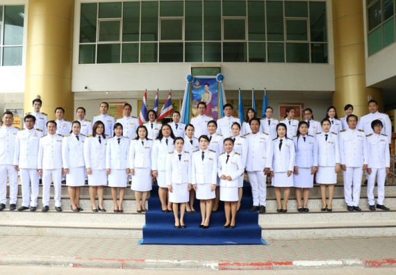 ภาพกิจกรรม คณะวิทยาศาสตร์และเทคโนโลยี เข้าร่วมพิธีเฉลิมพระเกียรติสมเด็จพระนางเจ้าสิริกิติ์